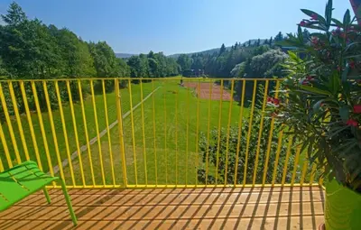 Ein Garten an der Unterkunft Hotel Frankenschleif