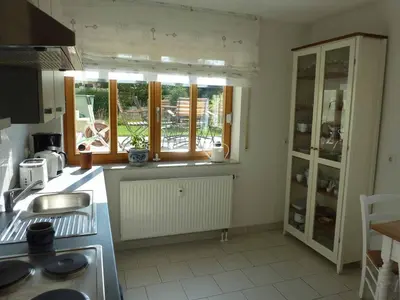 Küche/Küchenzeile in der Unterkunft Ferienwohnung Fantaisie