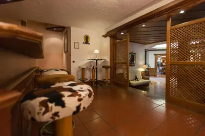 Ein Sitzbereich in der Unterkunft Fränkischer Hof
