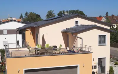 Das Gebäude in dem sich die Ferienwohnung befindet