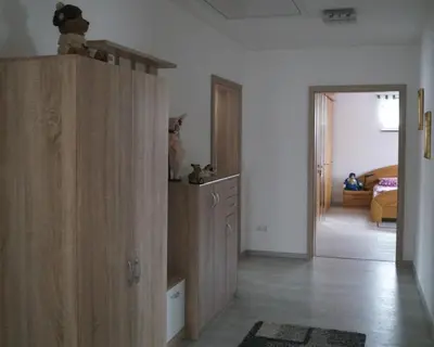 Ein Bett oder Betten in einem Zimmer der Unterkunft Ferienwohnung Weindler