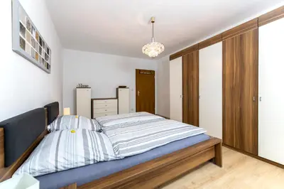 Ein Bett oder Betten in einem Zimmer der Unterkunft Andys Ferienwohnung