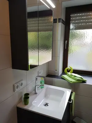 Ein Badezimmer in der Unterkunft Andys Ferienwohnung