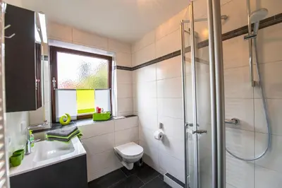 Ein Badezimmer in der Unterkunft Andys Ferienwohnung