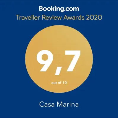 Ein Zertifikat, Auszeichnung, Logo oder anderes Dokument, das in der Unterkunft Casa Marina ausgestellt ist