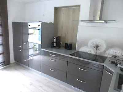 Küche/Küchenzeile in der Unterkunft Ferienwohnung Kürmreuth