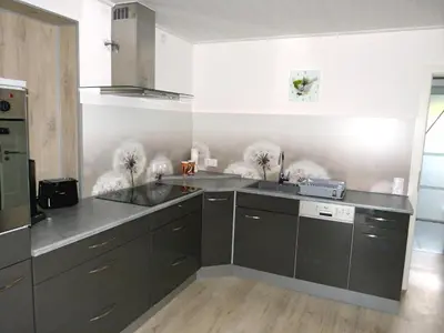 Küche/Küchenzeile in der Unterkunft Ferienwohnung Kürmreuth