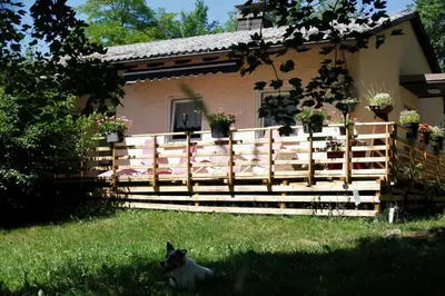 Ein Garten an der Unterkunft Haus 6