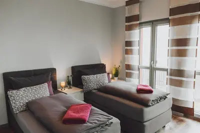 Ein Sitzbereich in der Unterkunft Ferienwohnung Tretter Natur Pur