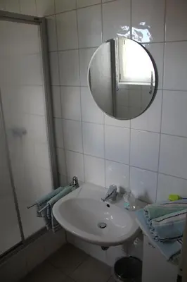 Ein Badezimmer in der Unterkunft Ferienhof Pöhlmann