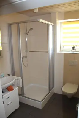 Ein Badezimmer in der Unterkunft Ferienhof Pöhlmann