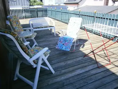 Ein Balkon oder eine Terrasse in der Unterkunft Ferienwohnung Central Bad Steben