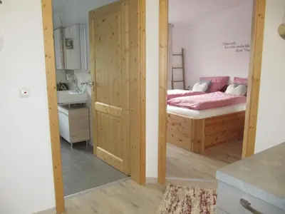 Ein Bett oder Betten in einem Zimmer der Unterkunft Ferienwohnung Hägelhof