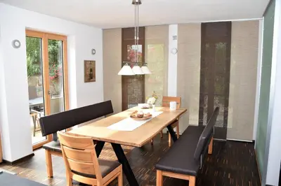 Ein Sitzbereich in der Unterkunft Villa Rosa