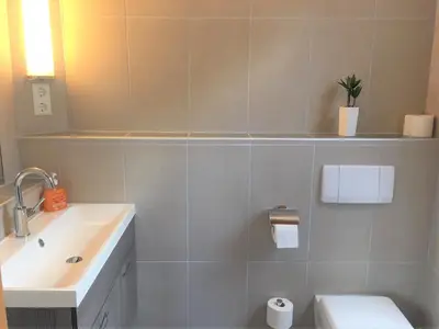 Ein Badezimmer in der Unterkunft Ferienwohnung Denise