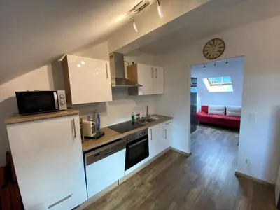 Küche/Küchenzeile in der Unterkunft Ferienwohnung Denise