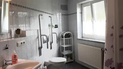 Ein Badezimmer in der Unterkunft Ferienhof Lang