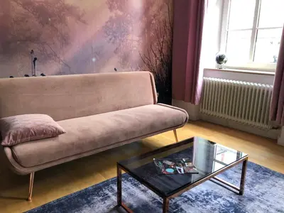 Ein Sitzbereich in der Unterkunft Luna Estela