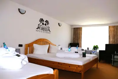 Ein Bett oder Betten in einem Zimmer der Unterkunft Schwarzes Ross Hotel & Restaurant Oberwiesenthal