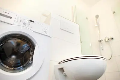 Ein Badezimmer in der Unterkunft Bahnwärterhaus