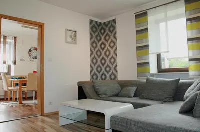 Ein Sitzbereich in der Unterkunft Ferienwohnung Maria