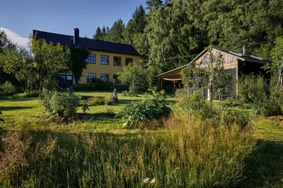 Ein Garten an der Unterkunft Blickinsfreie - Cabin