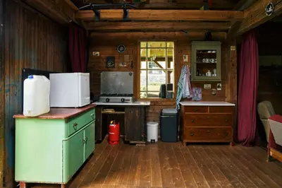 Küche/Küchenzeile in der Unterkunft Blickinsfreie - Cabin