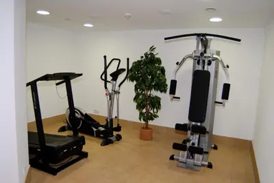 Das Fitnesscenter und/oder die Fitnesseinrichtungen in der Unterkunft Landhotel Aschenbrenner