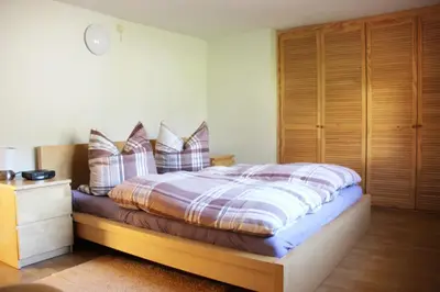 Ein Bett oder Betten in einem Zimmer der Unterkunft Ferienhaus Röbiger