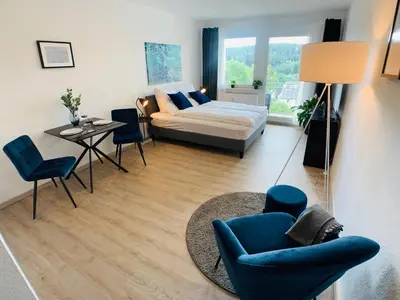 Ein Bett oder Betten in einem Zimmer der Unterkunft Komfortables Apartment in Bad Elster mit Netflix