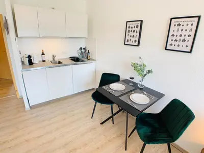 Küche/Küchenzeile in der Unterkunft Komfortables Apartment in Bad Elster mit Netflix