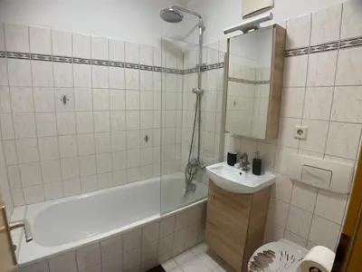 Ein Badezimmer in der Unterkunft Komfortables Apartment in Bad Elster mit Netflix