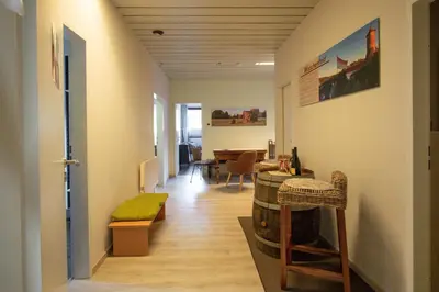 Ein Sitzbereich in der Unterkunft Eckerts Quartier