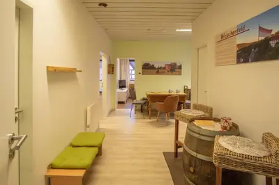 Ein Sitzbereich in der Unterkunft Eckerts Quartier