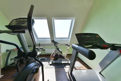 Das Fitnesscenter und/oder die Fitnesseinrichtungen in der Unterkunft Schade's Wohlfühlhotel