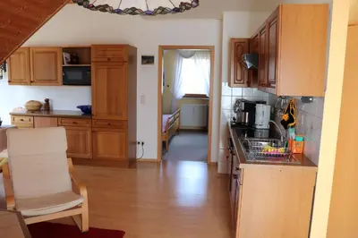 Küche/Küchenzeile in der Unterkunft Ferienwohnung Däumler