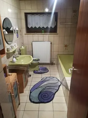 Ein Badezimmer in der Unterkunft Ferienwohnung Preuß