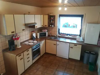 Küche/Küchenzeile in der Unterkunft Ferienwohnung Preuß