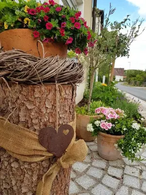 Ein Garten an der Unterkunft Ferienhaus Forstblick