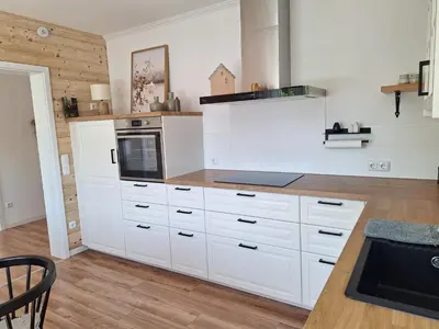 Küche/Küchenzeile in der Unterkunft Ferienhaus Forstblick