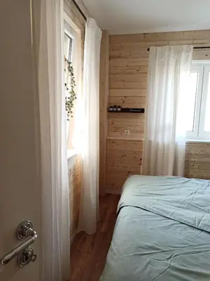 Ein Bett oder Betten in einem Zimmer der Unterkunft Ferienhaus Forstblick