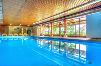 Der Swimmingpool an oder in der Nähe von WAGNERS Hotel im Fichtelgebirge