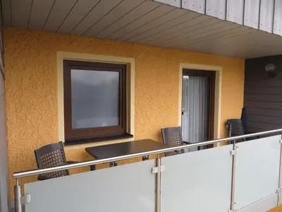 Ein Balkon oder eine Terrasse in der Unterkunft Pension Leppert