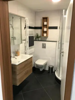 Ein Badezimmer in der Unterkunft Wieko Ferienwohnungen - Luxus Pur im Prinz von Preußen
