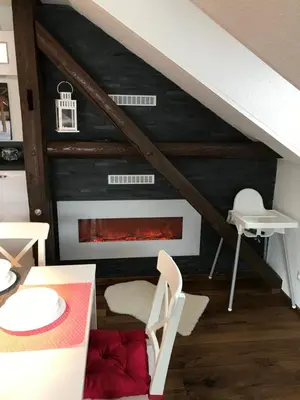 Ein Sitzbereich in der Unterkunft Wieko Ferienwohnungen - Luxus Pur im Prinz von Preußen