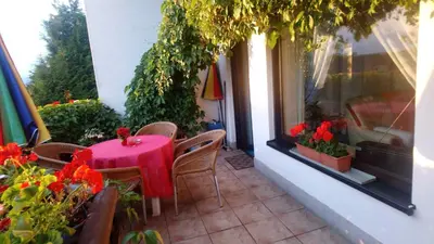 Ein Garten an der Unterkunft Apartment in Eibenstock 30354