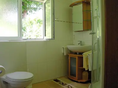 Ein Badezimmer in der Unterkunft Ferienwohnung Haus Wagnershöhe