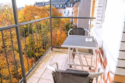 Ein Balkon oder eine Terrasse in der Unterkunft Mabri Apartments Plauen