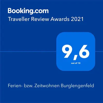 Ein Zertifikat, Auszeichnung, Logo oder anderes Dokument, das in der Unterkunft Ferien- bzw. Zeitwohnen Burglengenfeld » Apartment 2 ausgestellt ist