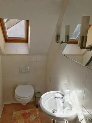 Ein Badezimmer in der Unterkunft Ferienwohnung Burgblick